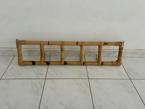 Image 1 of Appendiabiti vintage in bambù, stile boho chic