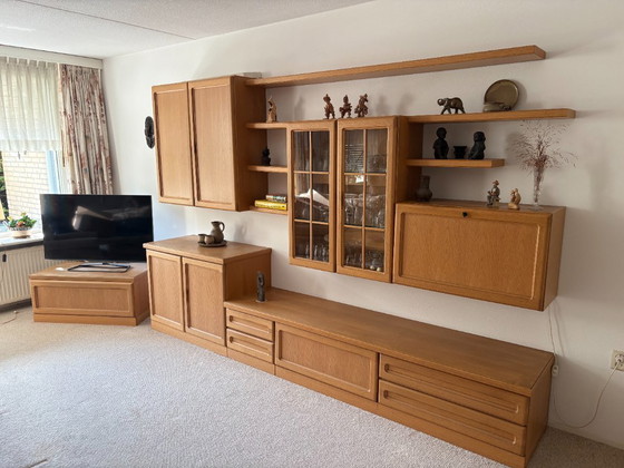 Image 1 of Mueble modular de pared Hülsta de roble claro en perfecto estado.