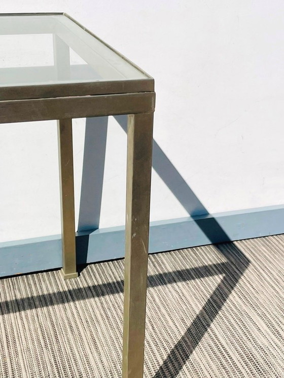 Image 1 of Table basse acier brossé. Vintage 70s