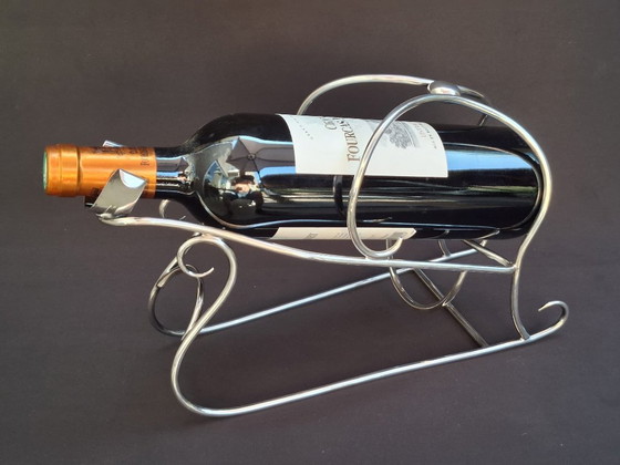 Image 1 of Porte-bouteille Art Déco | Traîneau argenté de Wiskemann