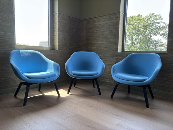 HAY About a Lounge Chair AAL83 - Blu - Set da 3 – Sedie e poltrone, Textile, Wood (photo 2 of 12)