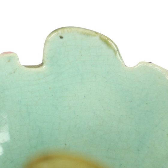 Image 1 of Antieke Blauwe Art Nouveau Vaas Rococo Stijl