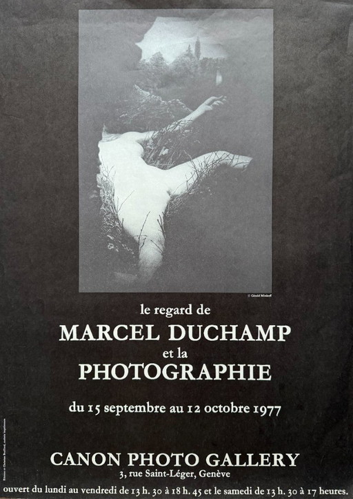 Gerald Minkoff (1937–2009), Marcel Duchamps perspectief op fotografie, 1977, gedrukt in Zwitserland – posters, Paper