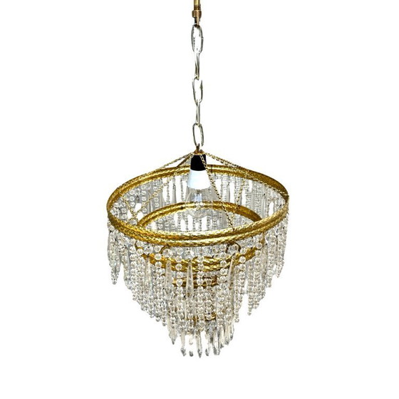Image 1 of Crystal chandelier, Železnobrodské Sklo, Czechoslovakia, 1970s