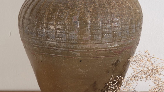 Grande vaso in ceramica antico stile wabi-sabi (c.1900) #1 – Vasi (photo 3 of 18)