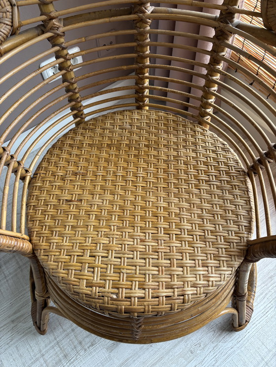 Image 1 of XL rattan peacock chair vintage