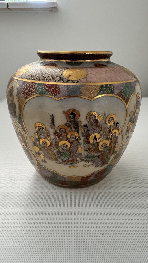 Japanese Satsuma Vase – vazen, Ceramic (photo 2 of 5)