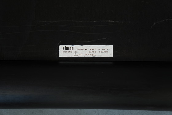 Image 1 of 1973 "Cornaro" Sofa & Fauteuil Set door Carlo Scarpa voor Gavina - Iconisch Italiaans Modernistisch Ontwerp