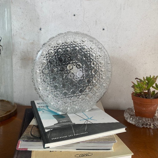 Große runde Wandleuchte oder Deckenleuchten transparentes Glas 25 cm
