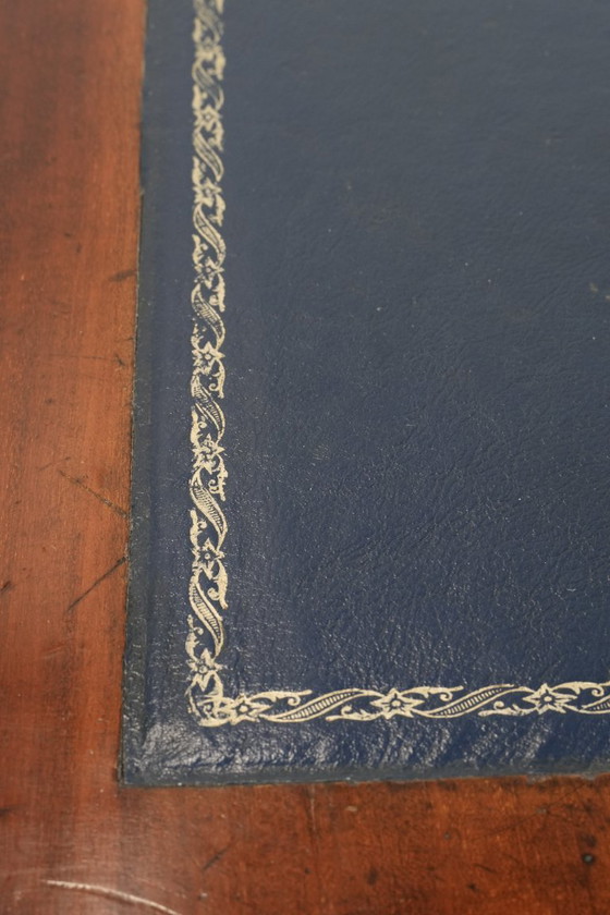 Image 1 of Unique large antique English library table/writing desk/desk from the 19th century