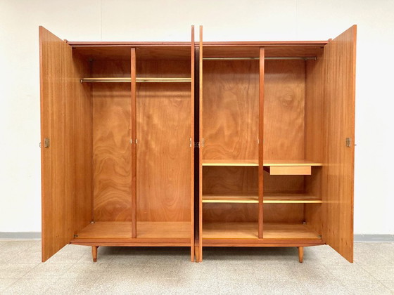 Image 1 of Vintage mid-century teak kledingkast 1960's