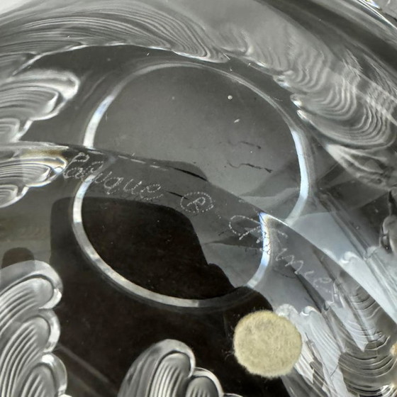 Image 1 of "Vagues" Art Decò Kristallvase Signiert Lalique, Frankreich 1960er Jahre