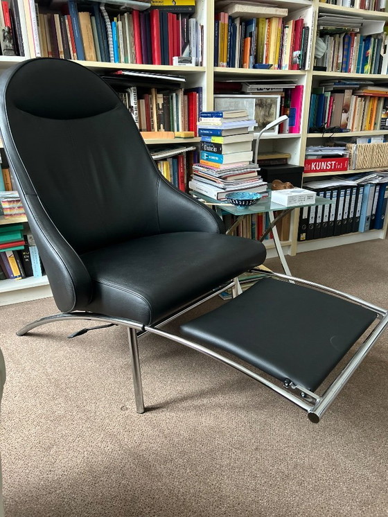 Image 1 of Leren designfeauteul met relaxfunctie