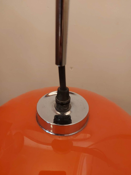 Image 1 of Orange Space Age design pendant lamp, 1970s