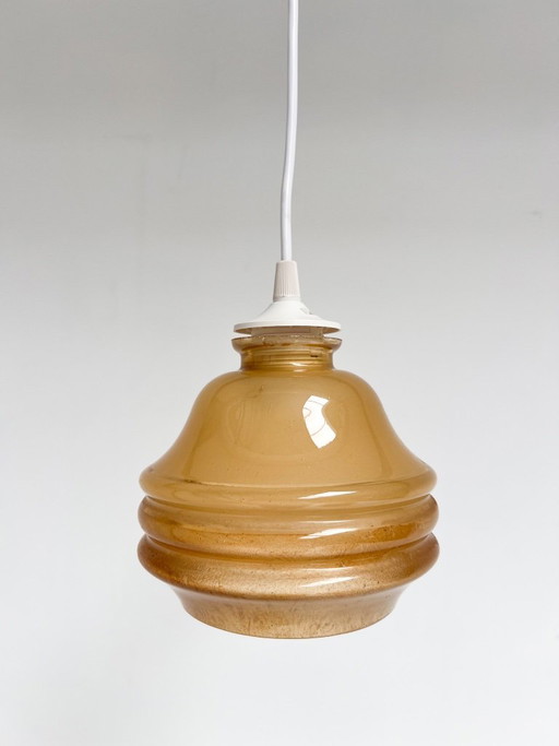 Cognacfarbene Vintage-Deckenlampe, 1960er Jahre – hanglampen, Plastic