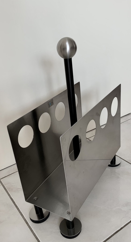 Image 1 of Vintage Design Postmodern Magazine Rack 1980s-90s.