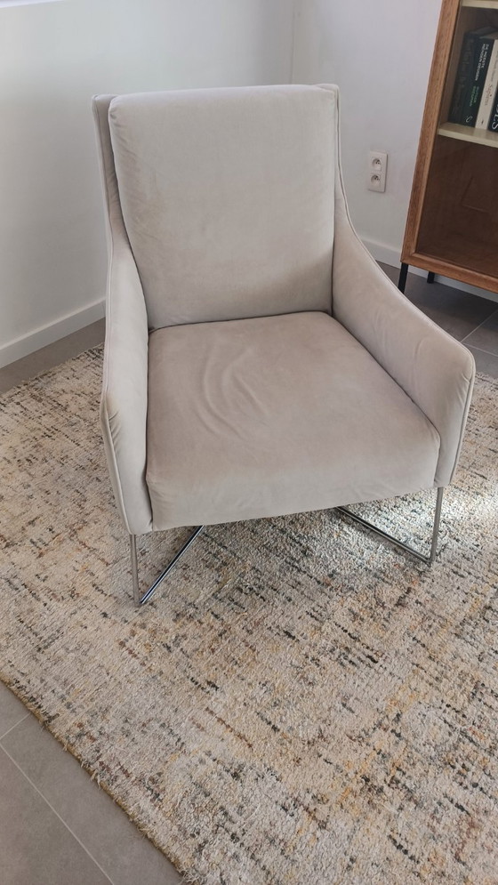 Image 1 of Natuzzi armchair with footstool