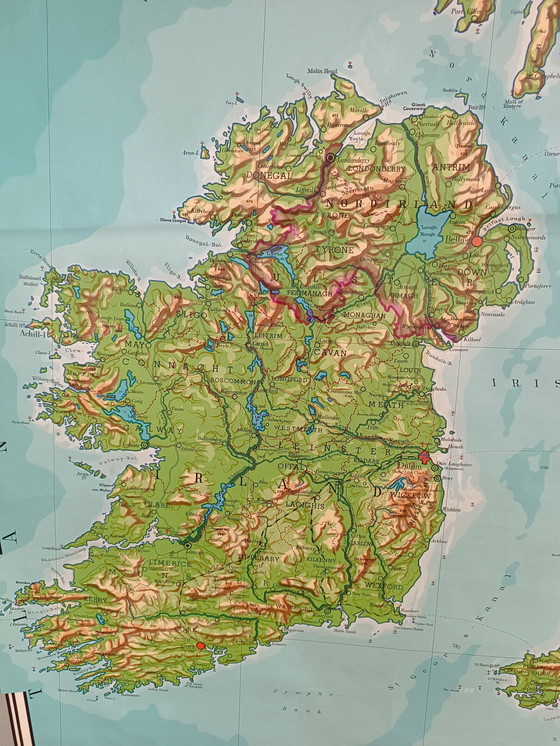 Image 1 of Mapa escolar antiguo: Islas Británicas