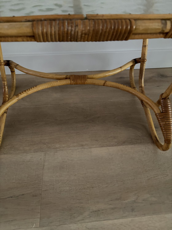 Rattan coffee table by Rohé Noordwolde, 1960s – Glass (photo 13 of 15)