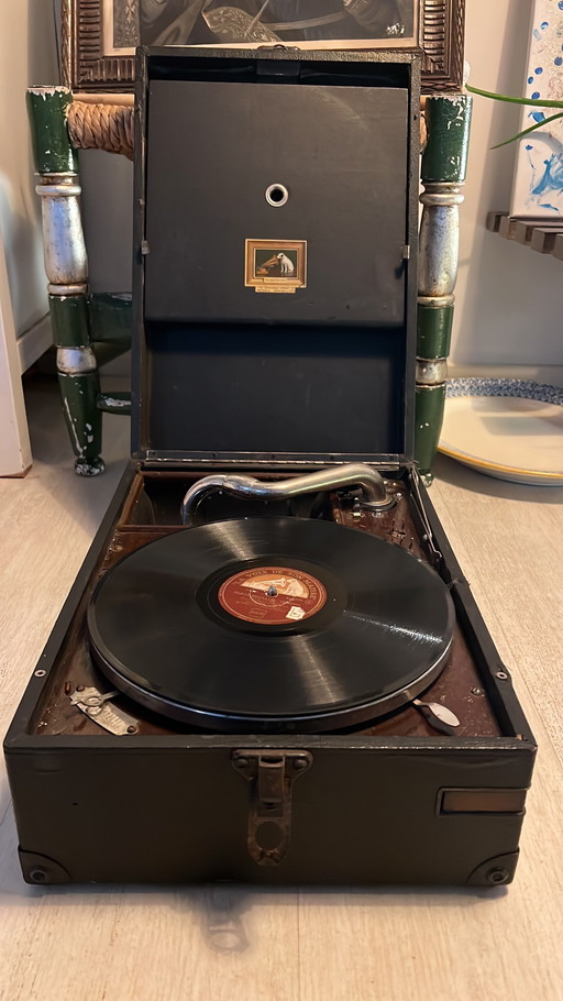 Vintage Record Player Includes Records