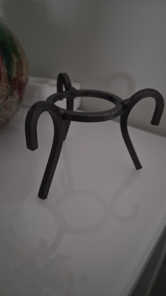 Danish Design wrought iron Candle holder from the 80s – Erik Höglund, Metal (photo 4 of 5)