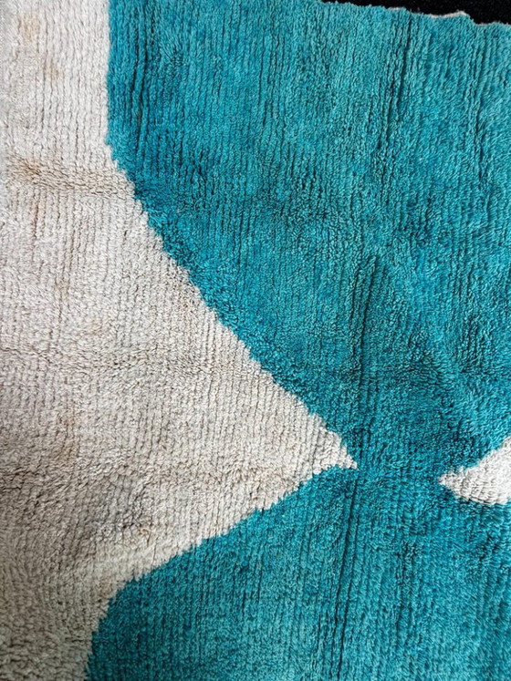Image 1 of Colorful Moroccan Berber Rug 300X200cm- Authentic Handwoven Wool Carpet, Checkered Berber Rug - Beni ourain Rug - Handmade rug