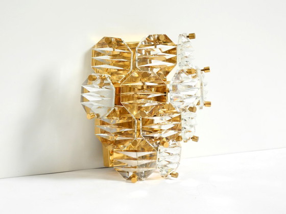 Beautiful Original 1960s Kinkeldey Crystal Glass And Brass Wall Lamp – Wall lights (photo 3 of 20)