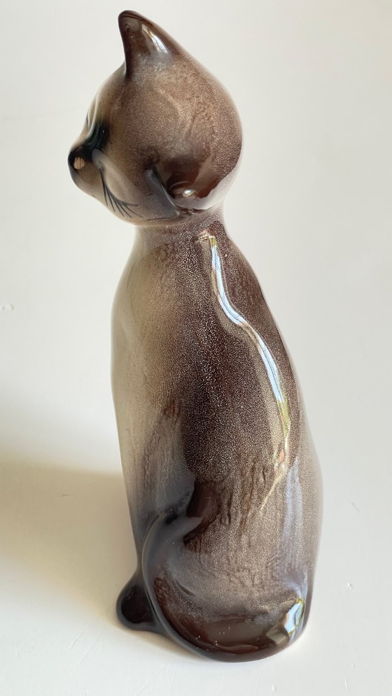 VINTAGE Keramische KAT, Decoratieve objecten, Keramiek, Beige (foto 17 van 20)