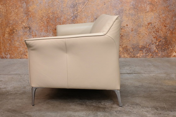 Image 1 of Leolux Mayon beige leather designer sofa