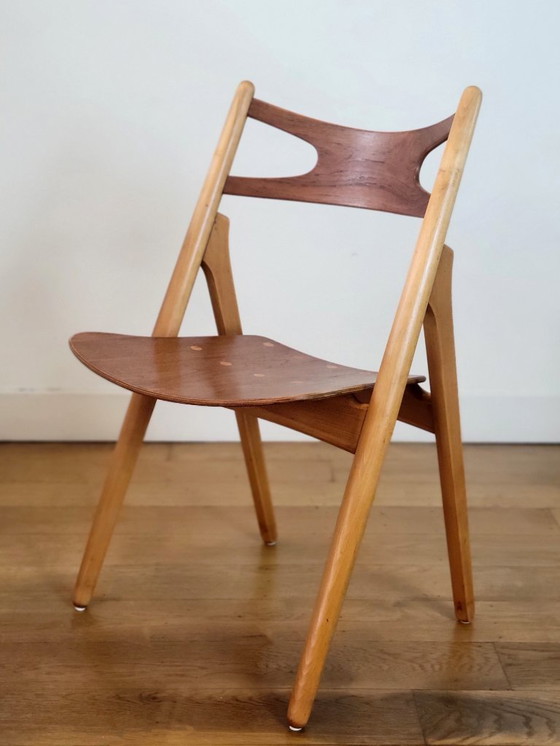 Image 1 of 5 sedie Sawbuck CH29 di Hans J. Wegner per Carl Hansen & Søn