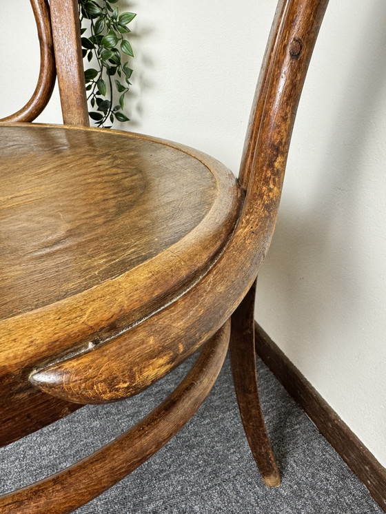 Image 1 of Origineel duo vintage bentwood armstoelen – Thonet (Bieletz-Mistelbach, ca. 1920) & Fischel (Czechoslovakia, ca. 1950)