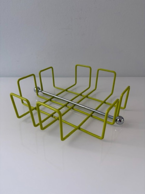 Porte-serviettes Design Rétro Vert Citron Acier Fil – Accessoires de table (photo 4 of 20)