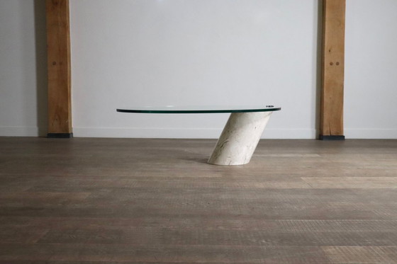 Image 1 of K1000 coffee table in marble and glass by Team Form aG for Ronald Schmitt, Switzerland 1970s