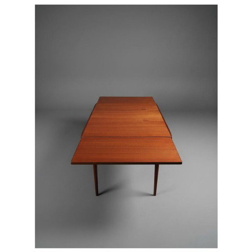 Mesa de comedor extensible Fristho vintage de teca de 1966.