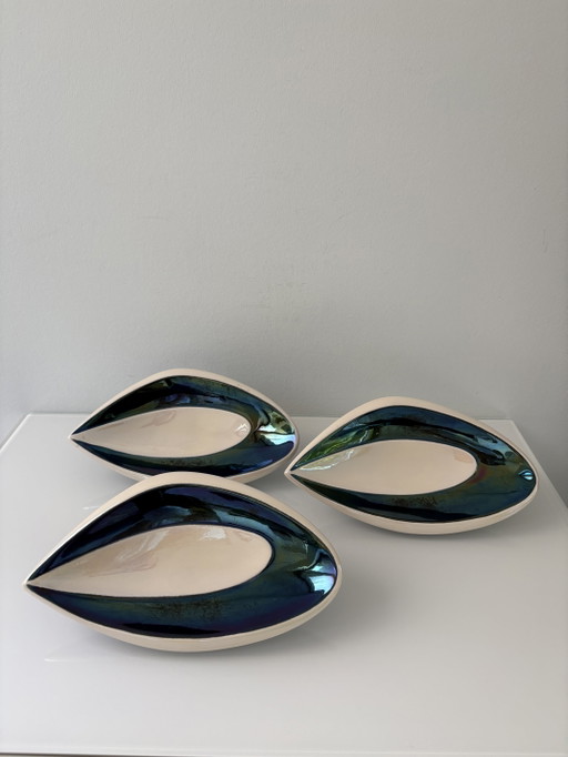 Set Van 3 Vintage 1960’s Verceram Schaaltjes, Model 6794, Frankrijk – decoratieve objecten, Ceramic