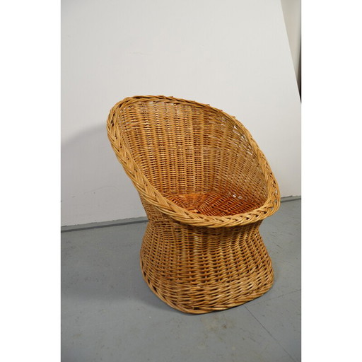 Silla infantil de mimbre - años 50