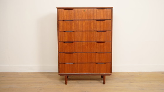 Image 1 of Commode Vintage | Teck | 6 Tiroirs | 121 cm