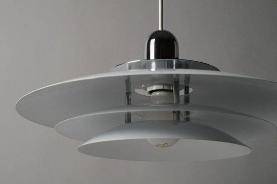 Lampada a sospensione vintage in stile danese moderno, illuminazione scandinava multistrato degli anni '90. (photo 6 of 8)