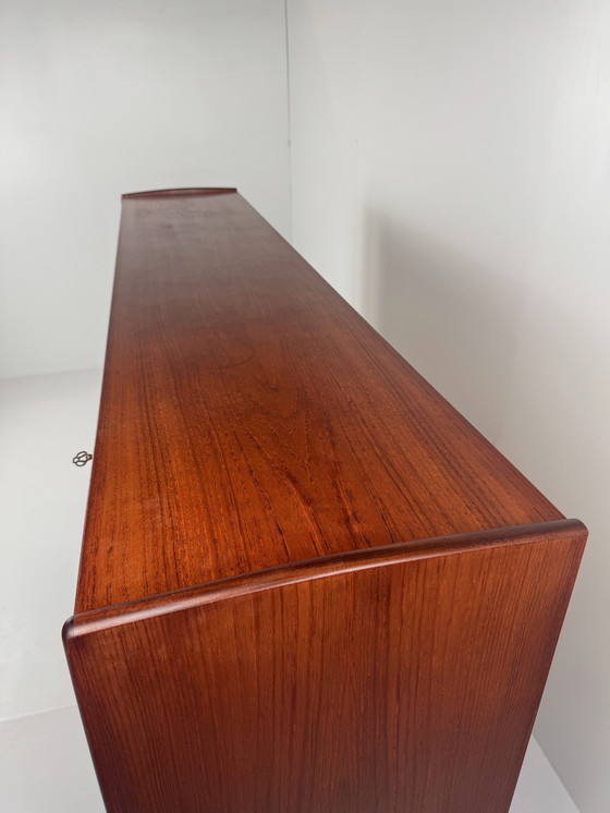 Image 1 of Danish teak sideboard with bar and automatic light - Mid - Century Elegance