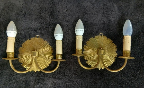 Maison Charles Soleil Bronze Wall Lights – Brass (photo 6 of 7)