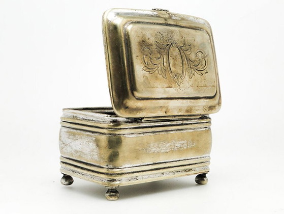 Plated Brass Sugar Bowl From Henneberg Brothers, Warsaw, Poland, 19th Century – Table accessories, Silver (photo 9 of 13)