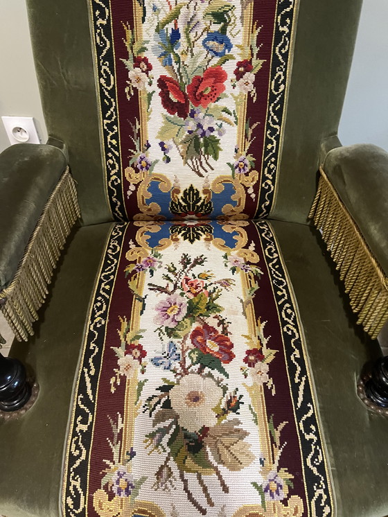 Image 1 of Coppia di poltrone in velluto