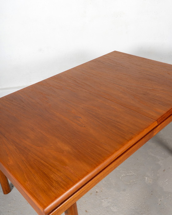 Image 1 of Mid-Century Dining Set by White and Newton Made of Teak and Blue Upholstery