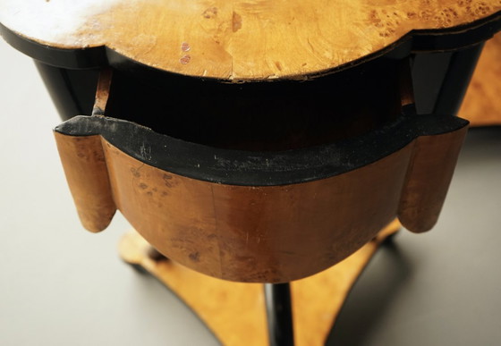 Decorative Italian Burl and Birch Wood Side Tables. 1950s (photo 9 of 13)