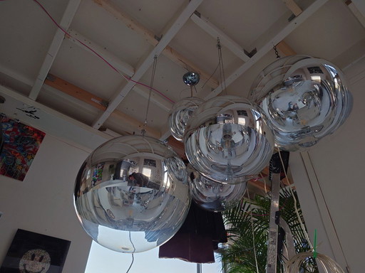 Juego de 5 lámparas colgantes Mirrorball