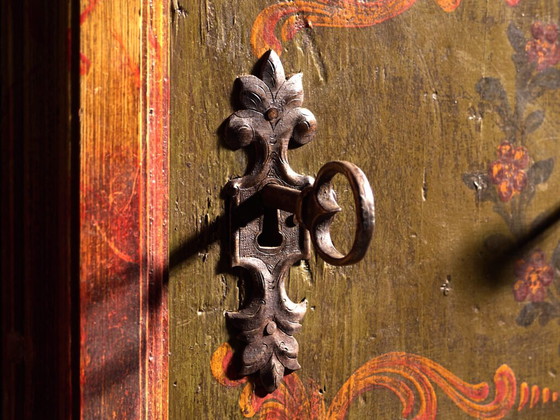 Antique painted armoire in pine wood – Austria, Year 1831 – Wardrobes, Rustic (photo 19 of 40)