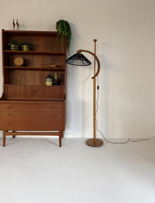 Vintage Danish fishing rod lamp '60