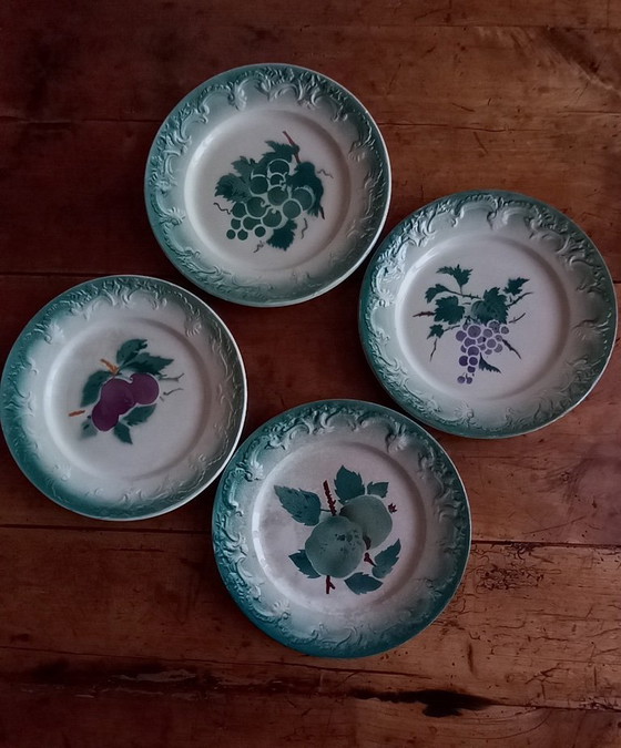 Image 1 of 4 platos de postre de loza de Castres