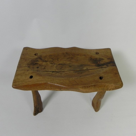Image 1 of Tabouret vintage en tronc de chêne, années 1960