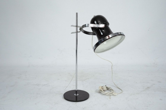 Vintage Italian Mid-Century Modern Adjustable Desk Lamp, 1960s, Table lamps, Chrome, Silver (photo 3 of 12)